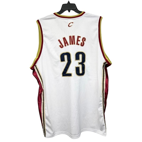 Reebok LeBron James Cleveland Cavaliers NBA Jersey Men’s Size 56 3XL White - Picture 6 of 7